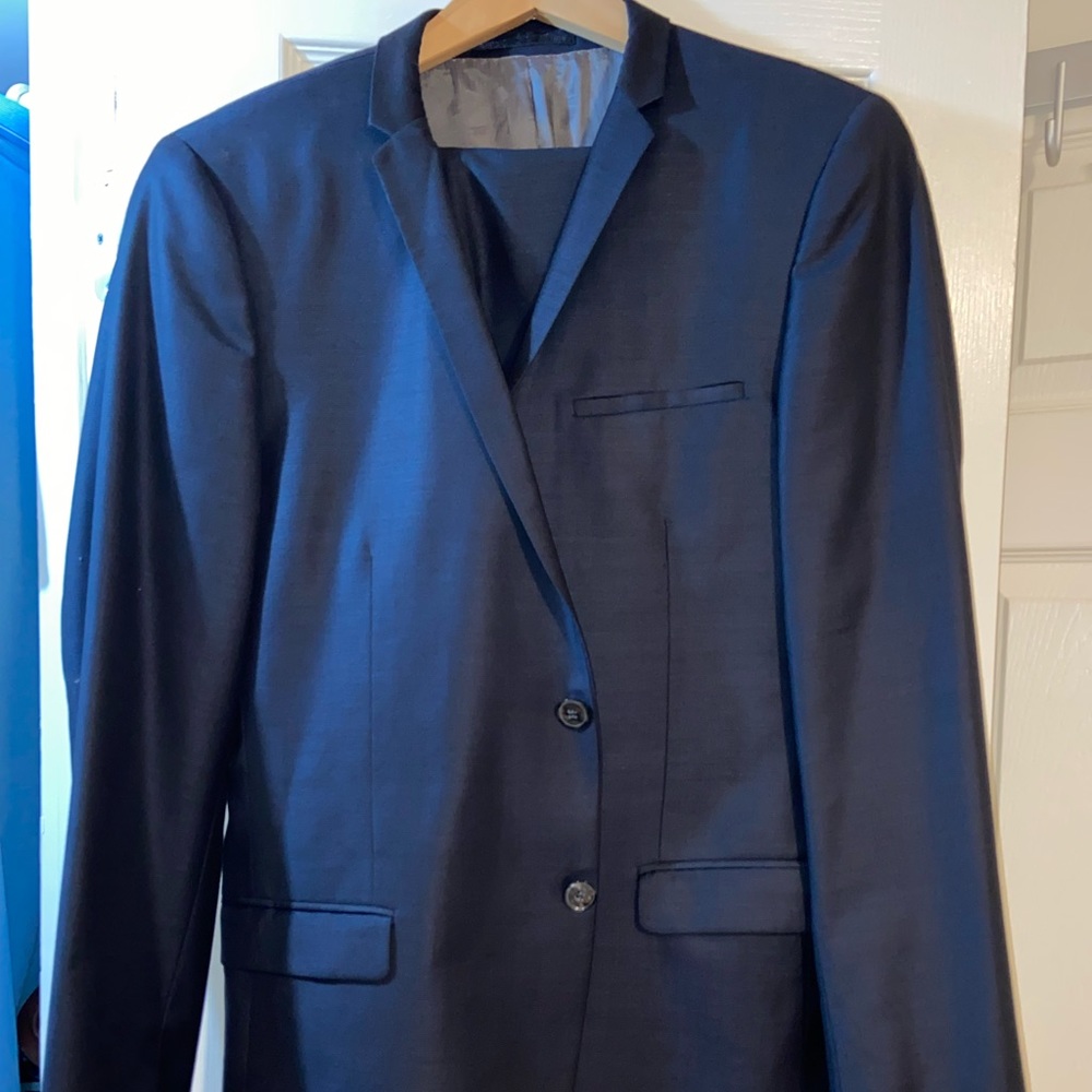 Navy 2 piece suit mens 42R / xl